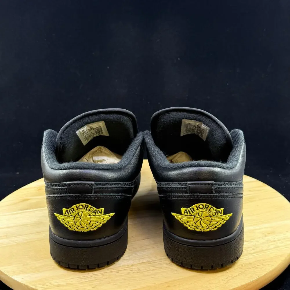 Nike Air Jordan 1 Low Black Elephant Print Yellow IM6568-010 Men's Size 10 New